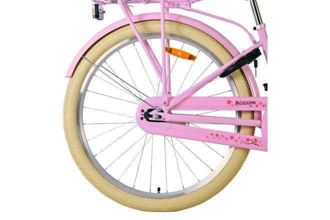 Vélo enfant Volare Blossom - fille - 26 pouces - rose