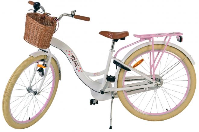 Volare Blossom Vélo enfant - Filles - 26 pouces - Blanc - Nexus 3 vitesses