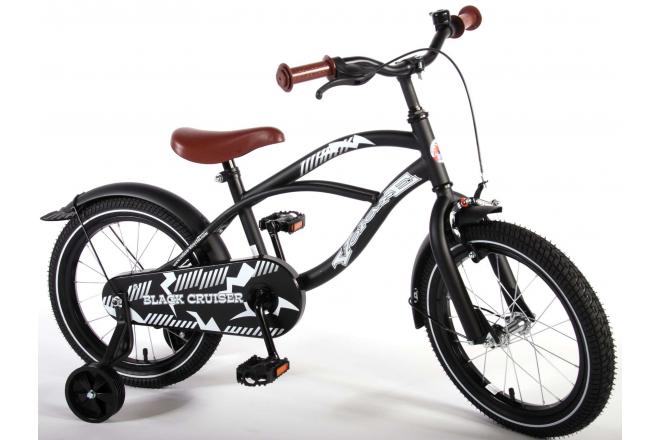 Volare Black Cruiser Vélo pour enfants - Garçons - 16 pouces - Noir