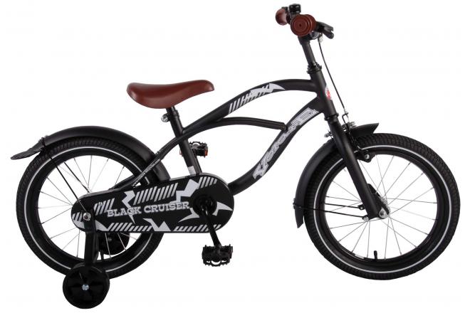 Volare Black Cruiser Vélo pour enfants - Garçons - 16 pouces - Noir