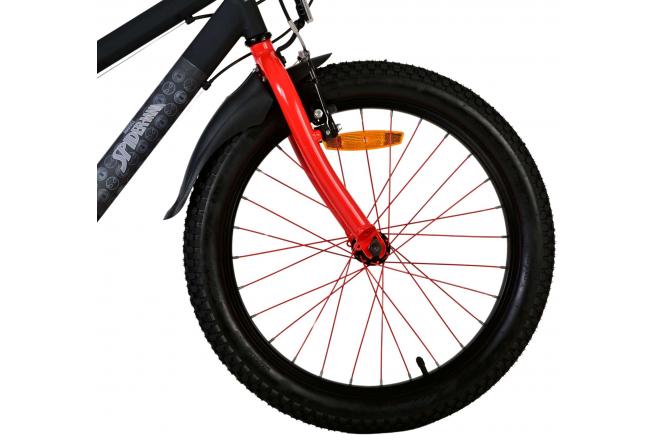 Spider-Man - Vélo pour enfants - Garçons - 20 pouces - Noir mat - 2 Freins à Main